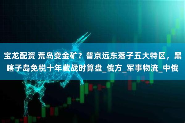宝龙配资 荒岛变金矿？普京远东落子五大特区，黑瞎子岛免税十年藏战时算盘_俄方_军事物流_中俄